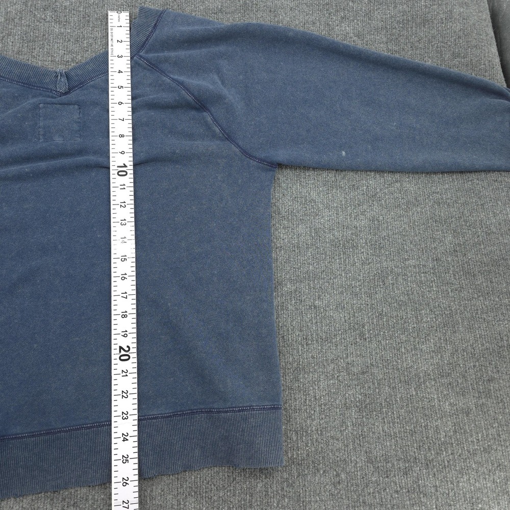 Aerie Pullover Sweatshirt Womens M Blue V Neck Oversized Casual Cozy Lounge Top - Picture 15 of 16